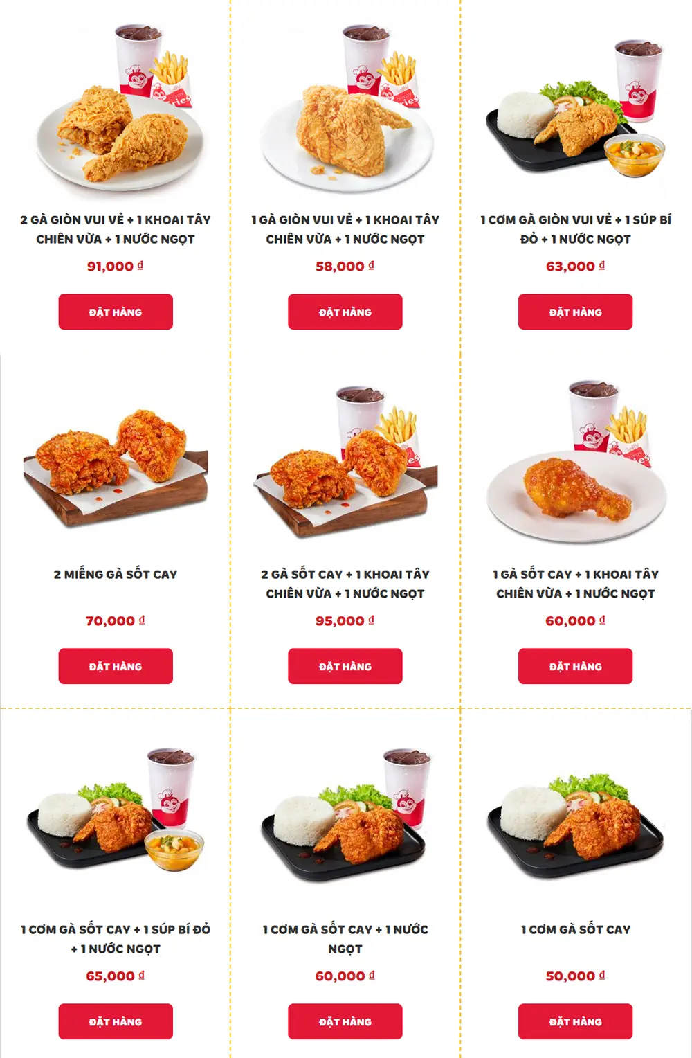 Thực đơn Jollibee Hạ Long